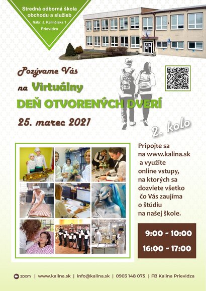 Virtuálny DEŇ OTVORENÝCH DVERÍ 2021