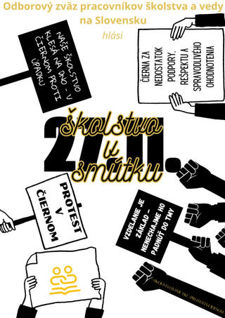Protestu školstvo v smútku – protest v čiernom - Plagat_Skolstvo v smutku